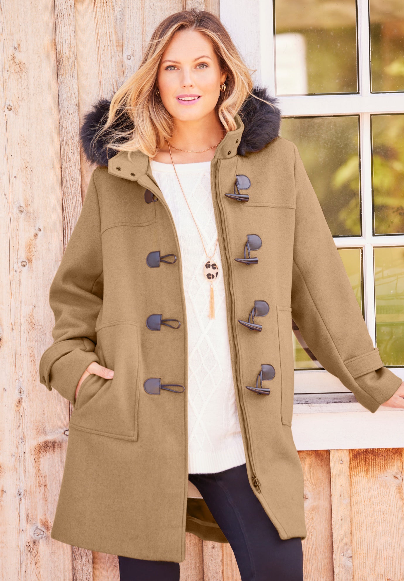 Wool Blend Toggle Peacoat image number 0