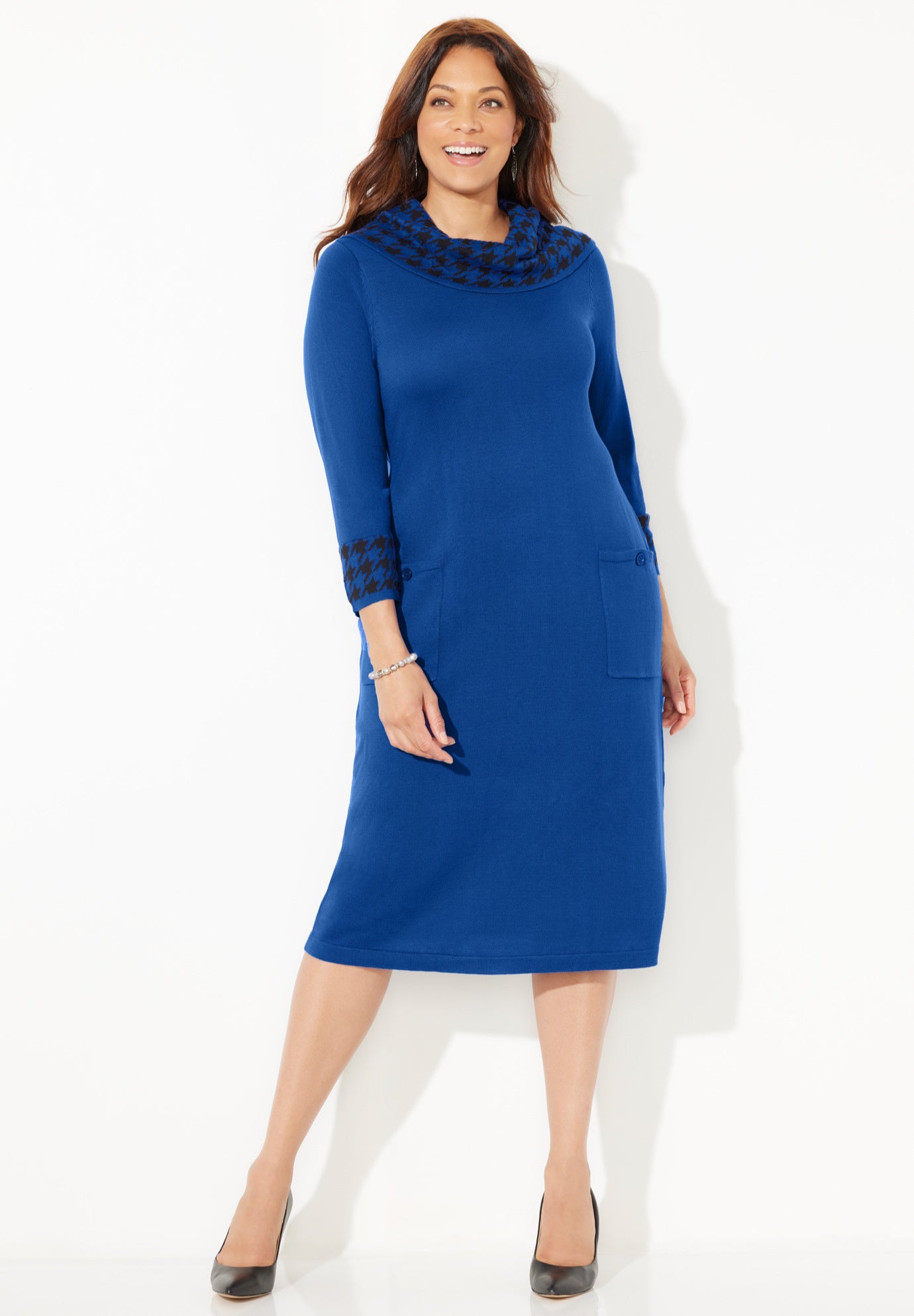 Cowl Neck Sweater Dress image number 0