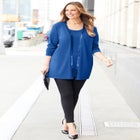 Sequin Trim Tank Cardigan Duet image number null