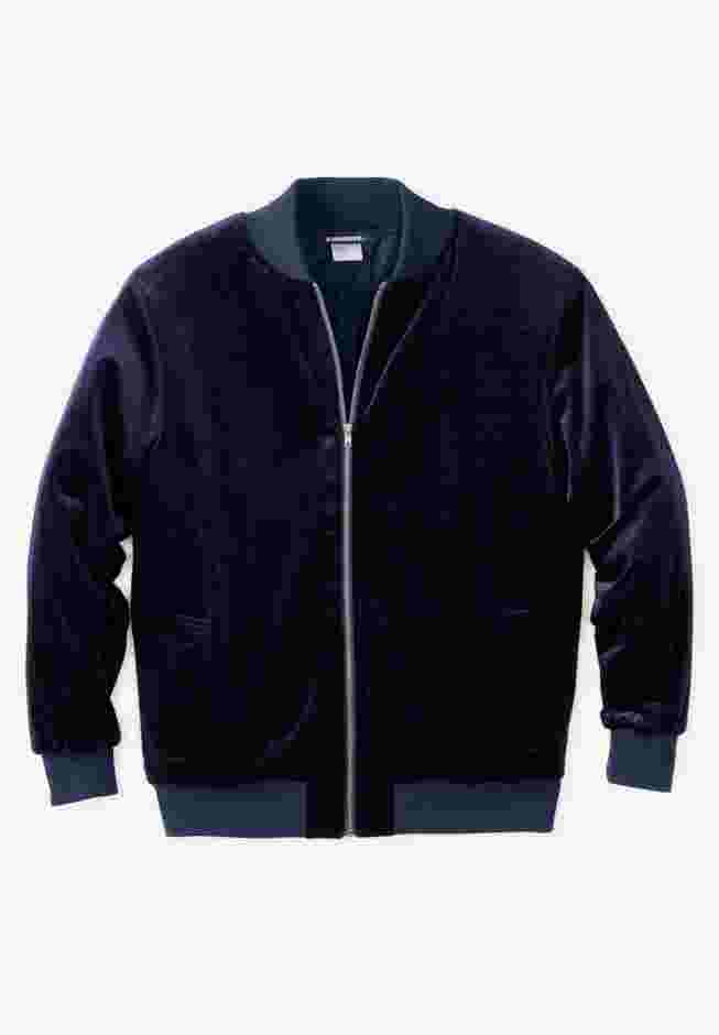 Velour Full Zip Bomber Jacket image number 0