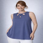 Sleeveless Cutout Knit Tunic image number 0