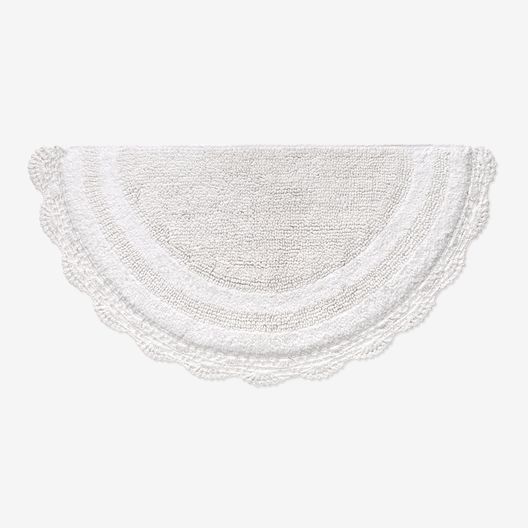 Half Round Reversible Crochet Bath Mat image number 0