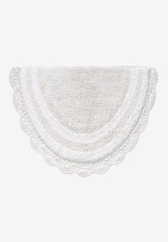 Half Round Reversible Crochet Bath Mat