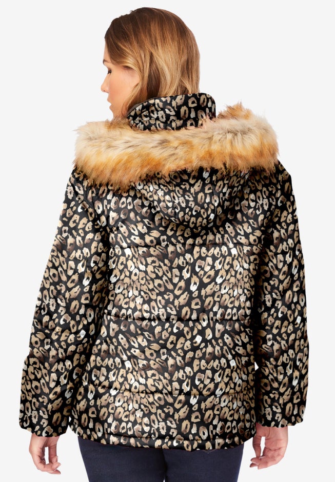 Plus Size Short Length Puffer Coat image number 1