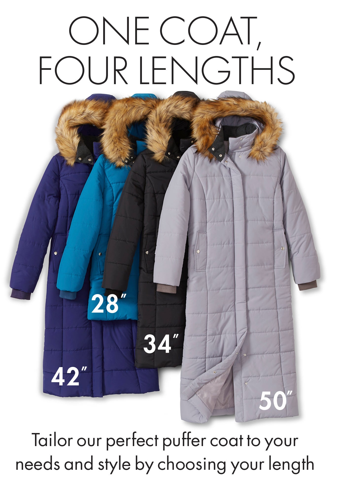 Plus Size Short Length Puffer Coat image number 5