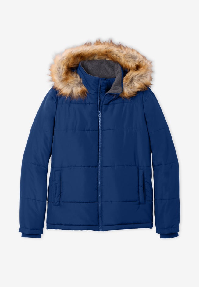 Plus Size Short Length Puffer Coat image number 6