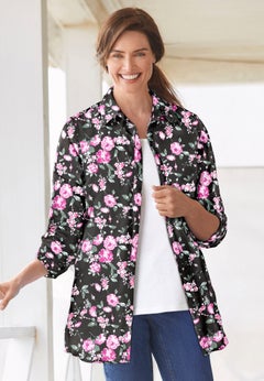 Perfect Long Sleeve Button Up Tunic