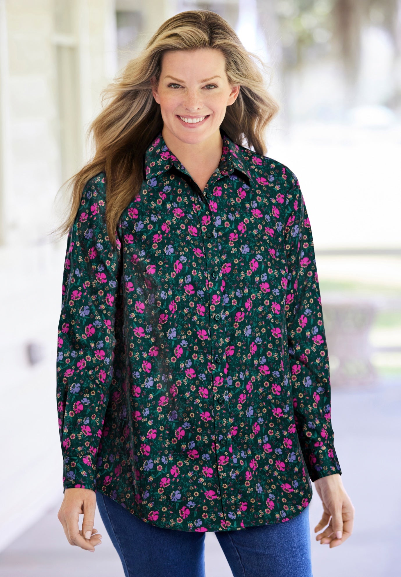Perfect Long Sleeve Button Up Tunic image number 0