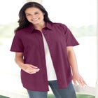 Perfect Short-Sleeve Collared Button Down Shirt image number null