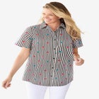 Perfect Short-Sleeve Collared Button Down Shirt image number null