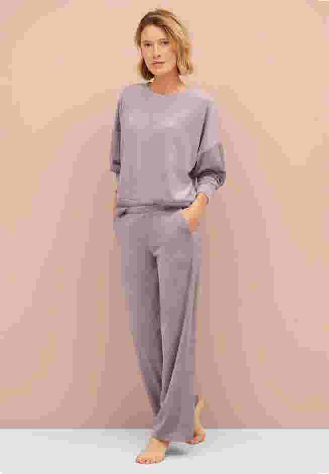 Boxy Velour Lounge Sweatshirt image number 0