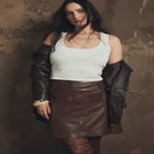 Faux Leather Mini Skirt image number null