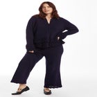 Ruffled Peplum Cardigan Sweater image number 0
