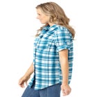 Short-Sleeve Button Down Seersucker Shirt image number null