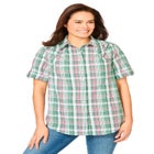 Short-Sleeve Button-Down Cotton Seersucker Shirt image number 0