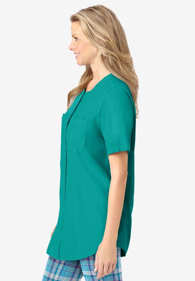 Short-Sleeve Crinkle Shirt image number 1
