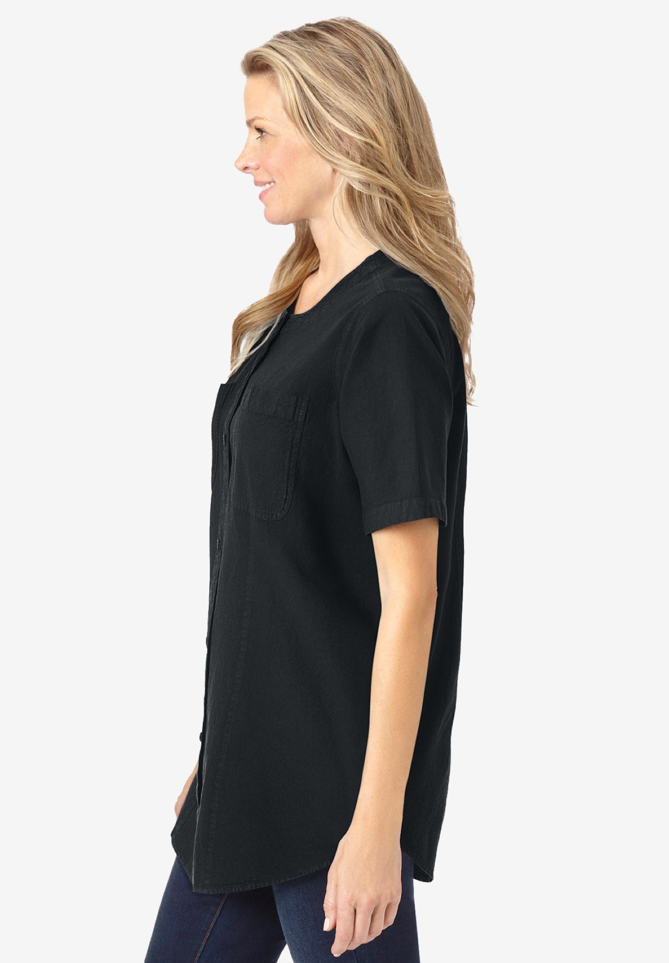 Short-Sleeve Crinkle Shirt image number 2