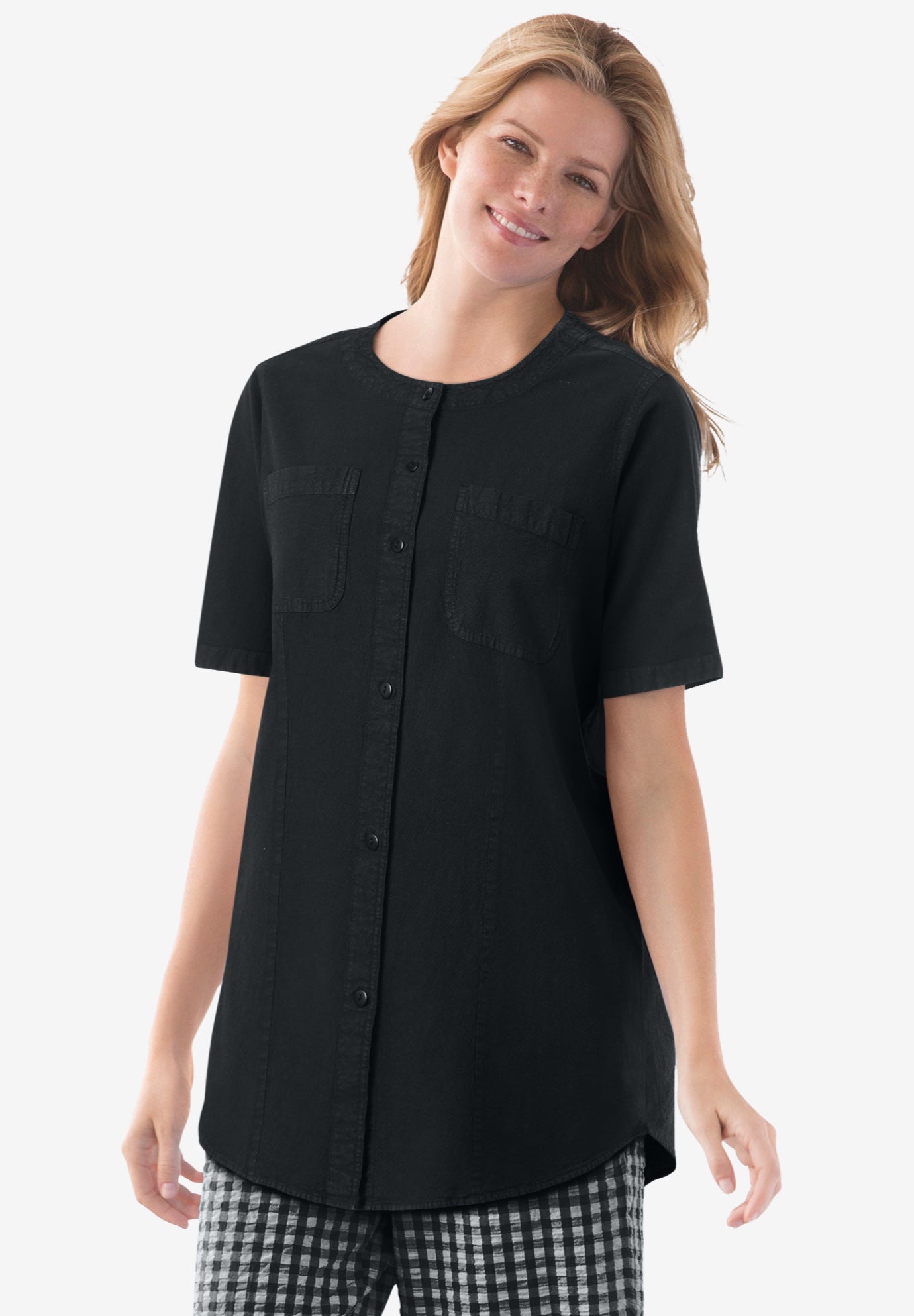 Short-Sleeve Crinkle Shirt image number 0