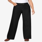 Perfect Wide-Leg All-Cotton Denim Five-Pocket Jeans image number null