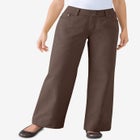 Perfect Wide-Leg All-Cotton Denim Five-Pocket Jeans image number null