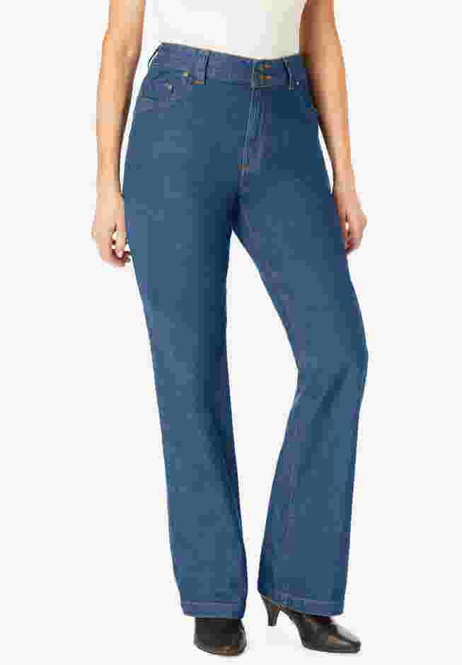 Perfect Wide-Leg All-Cotton Denim Five-Pocket Jeans image number 0