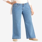 Perfect Wide-Leg All-Cotton Denim Five-Pocket Jeans image number null