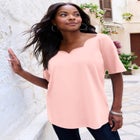 Ultimate Scalloped Scoop Neck Tee image number null
