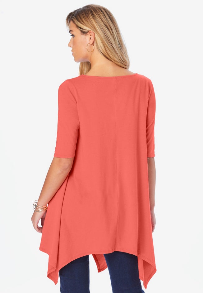 Ultimate Square Neck Handkerchief Hem Tunic image number 1