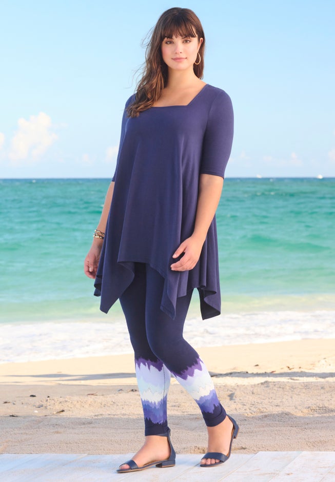 Ultimate Square Neck Handkerchief Hem Tunic image number 3