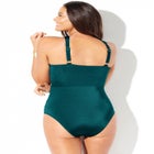 High Neck Wrap Shimmer One Piece Swimsuit image number null