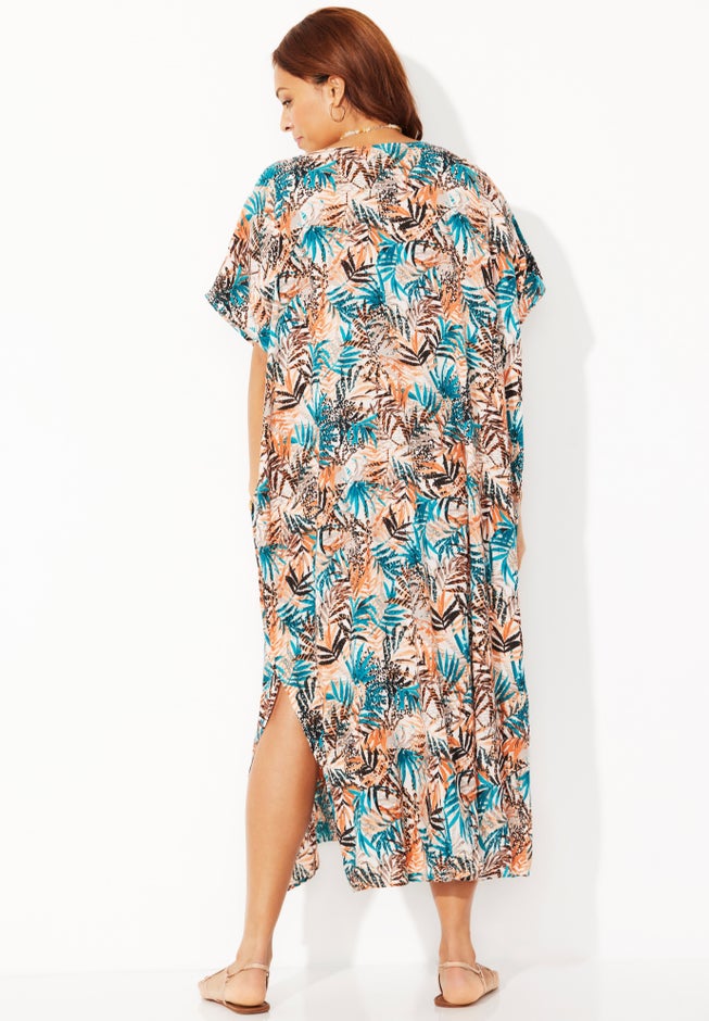 V-neck Tunic Cover-Up Dress image number 1