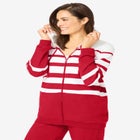 Striped Full Zip Jacket Set image number null