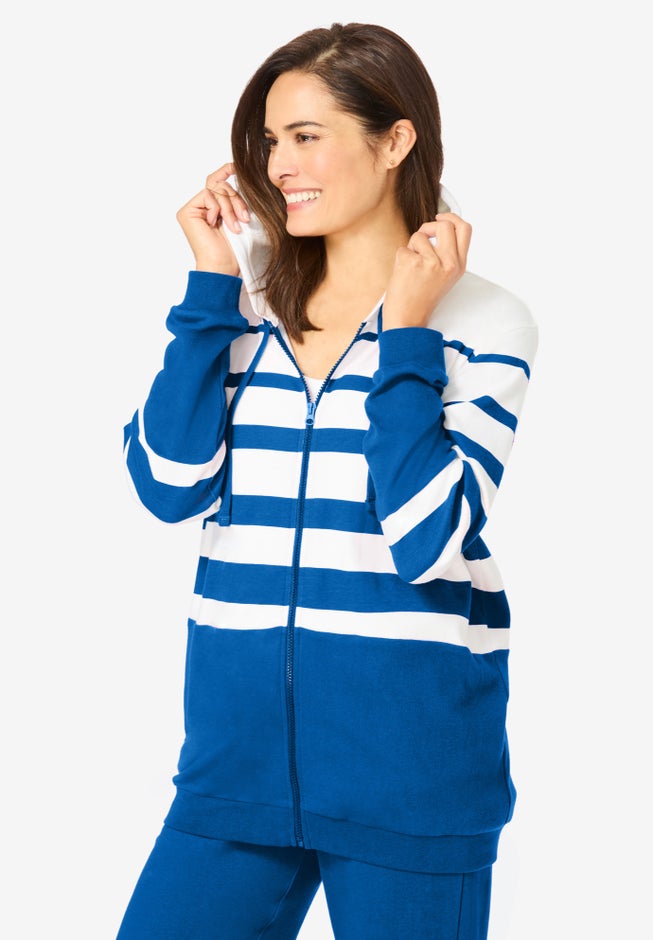 Striped Full Zip Jacket Set image number 3