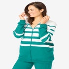 Striped Full Zip Jacket Set image number null