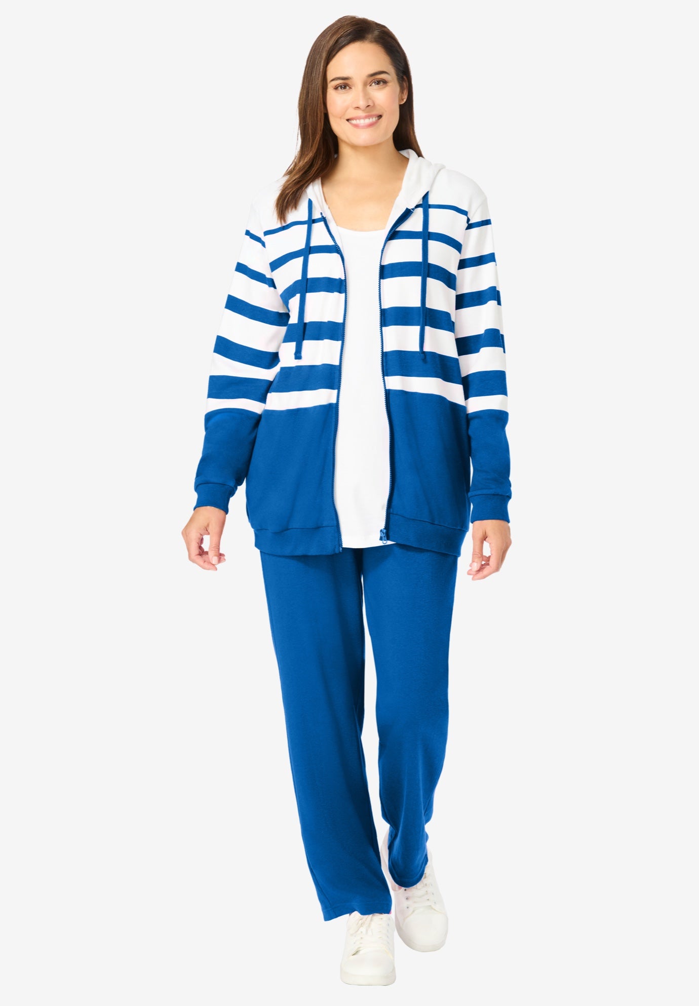 Striped Full Zip Jacket Set image number 0