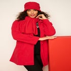 Plus Size Button Up Fleece Jacket image number 3