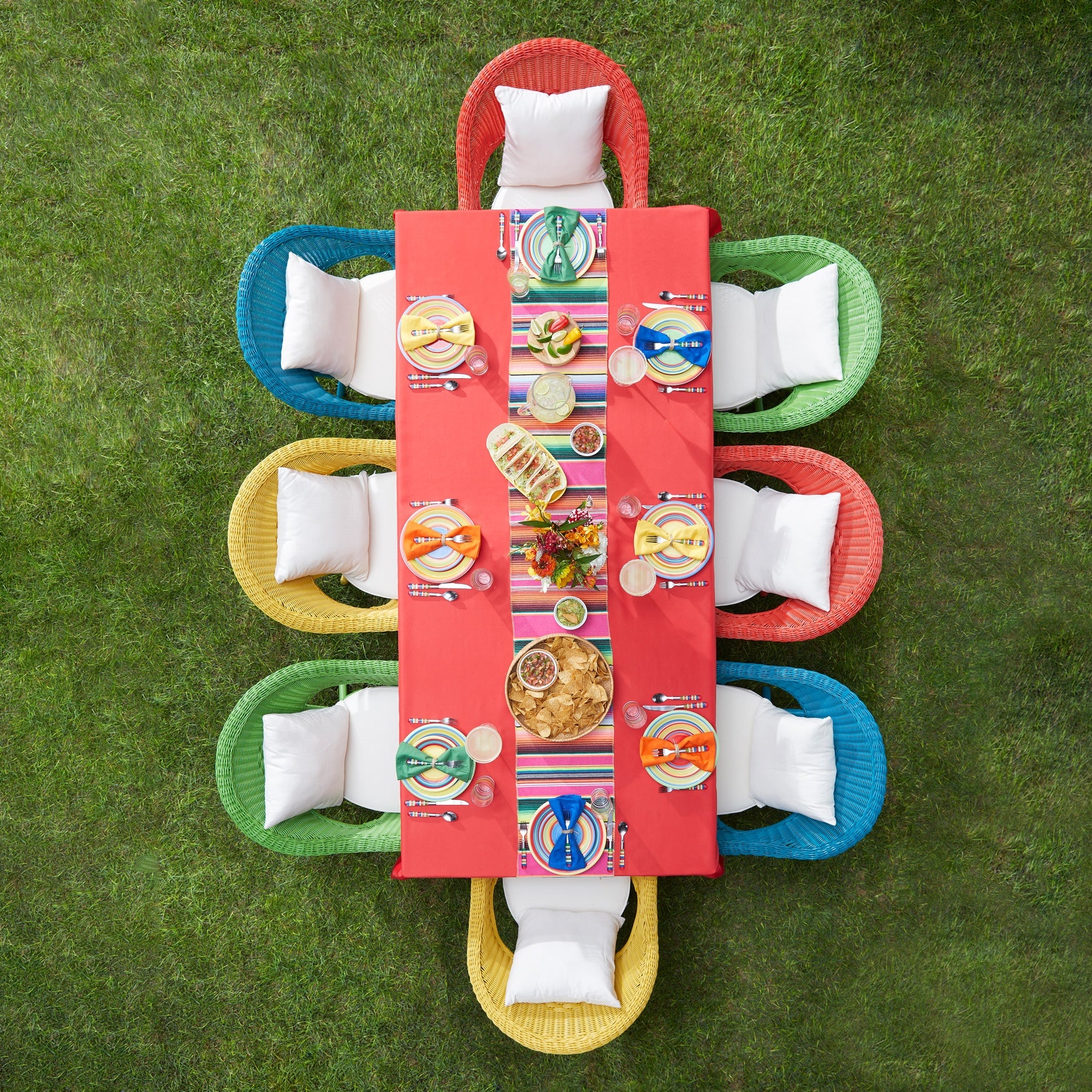 Santa Fe Hand-Painted Striped Stoneware Dinnerware Set image number 4