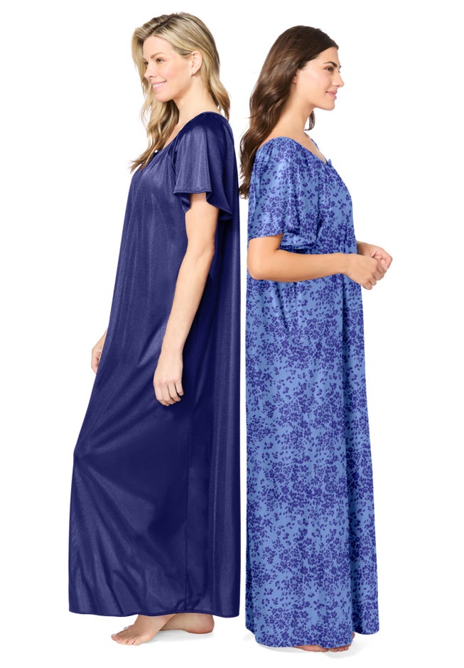 2-Pack Long Silky Gown image number 2