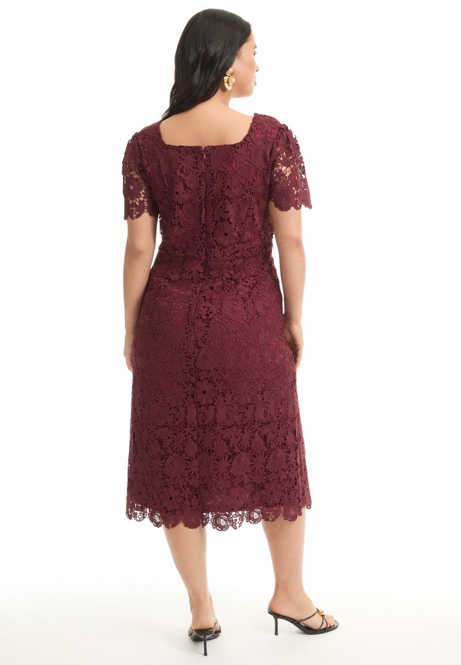 Square-Neck Lace Dress image number 1