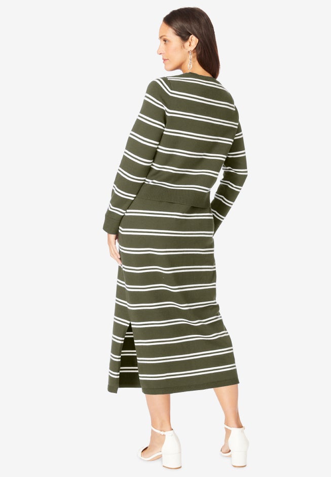 Two Piece Sweater Dress Set image number null