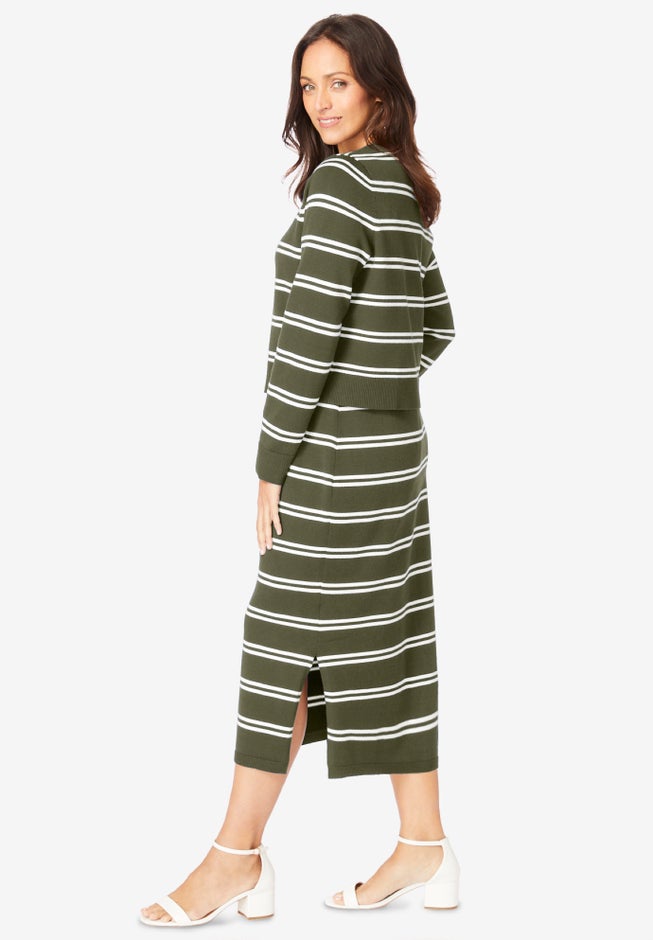 Two Piece Sweater Dress Set image number null