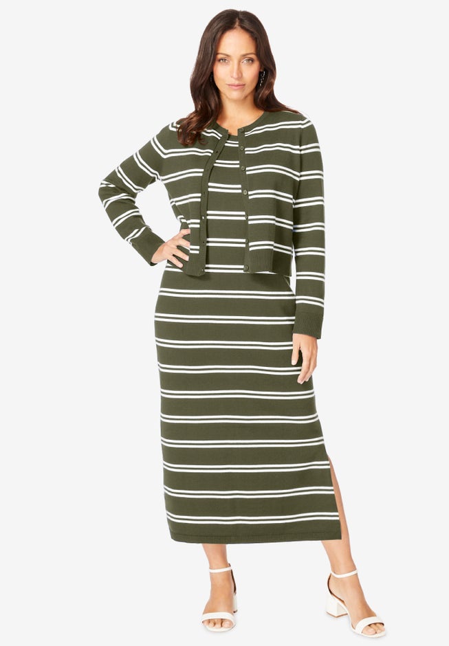 Two Piece Sweater Dress Set image number null