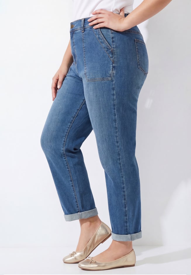 Right Fit&reg; Curvy Roll Cuff Jean image number 2