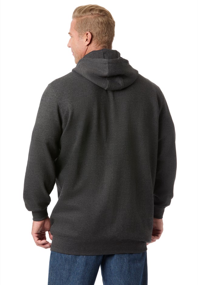 Longer-length Fleece Full Zip Hoodie image number 3