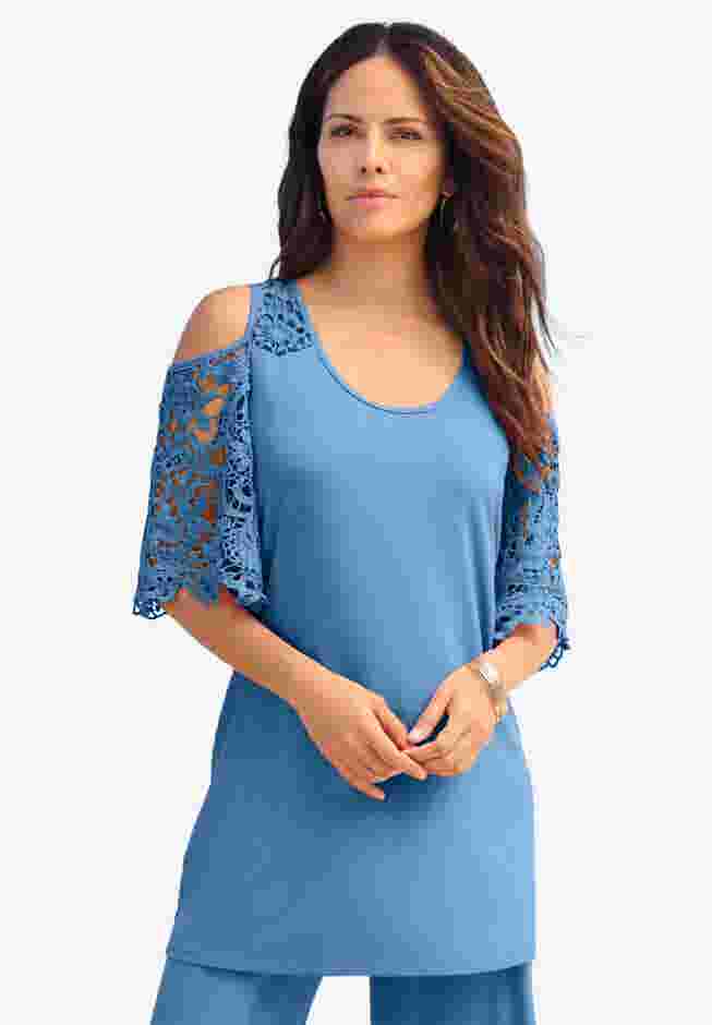 Cold Shoulder Ultrasmooth® Fabric Tunic image number 0