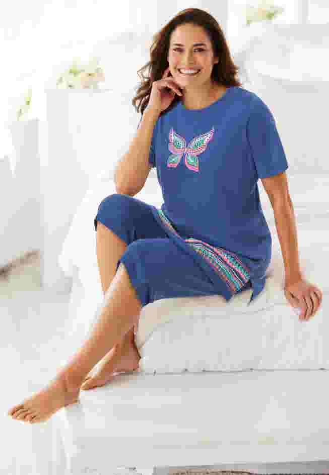 Knit Capri Sleep Set image number 3