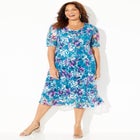 Stretch Lace Fit & Flare Dress image number null