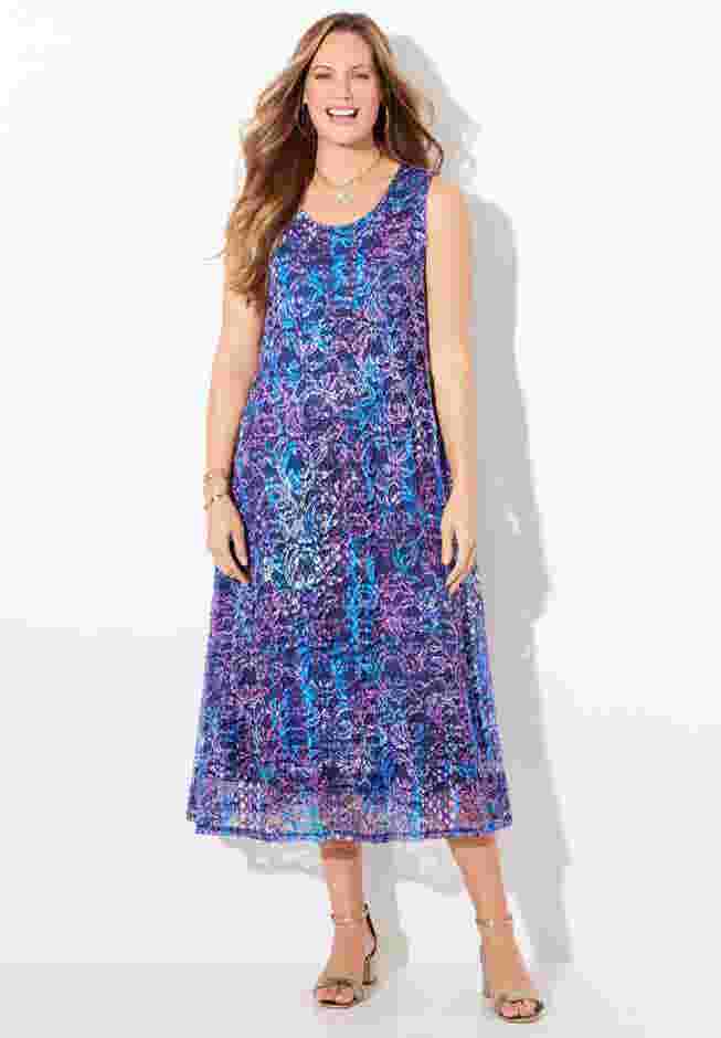 Printed Lace Dress image number 1