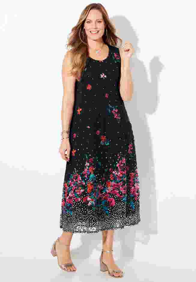 Printed Lace Dress image number 0