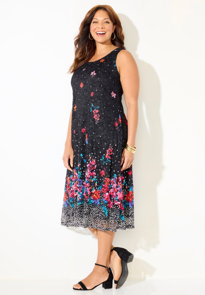 Printed Lace Dress image number 2